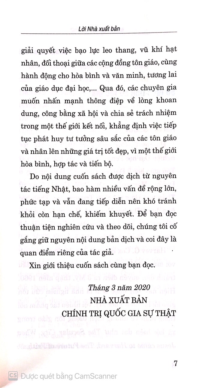 Tôn giáo và hòa bình trong thế kỷ XXI (Sách tham khảo)