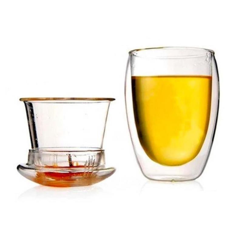 Ly Thủy Tinh Pha Trà 2 Lớp Có Ngăn Lọc
