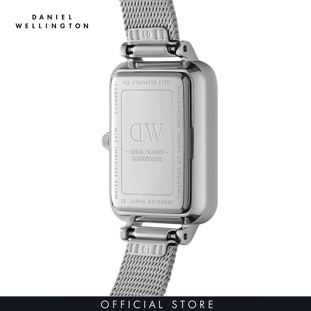 Đồng hồ Nữ Daniel Wellington Lưới - Quadro 20X26 Pressed Sterling Lumine S White 20x26 mm DW00100597