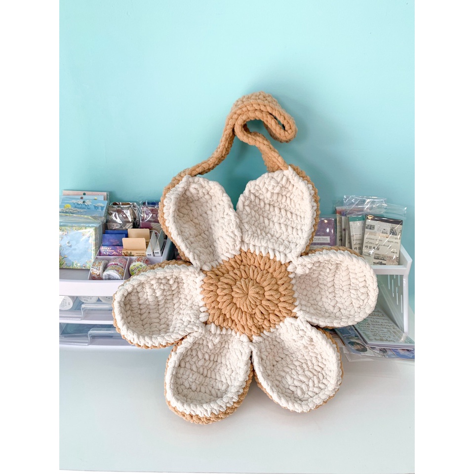 Crochet bloom bag - Túi len hình bông hoa cúc - Hàng có sẵn