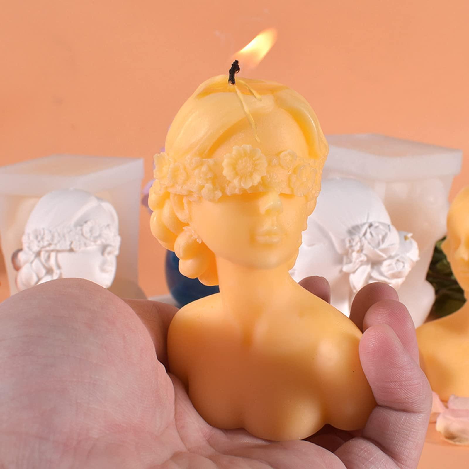Hình dạng nến silicone, người phụ nữ 3D với hình nến kín hình silicon, hình dạng nến nến, hình dạng silicon, hình nến, sản xuất nến silicon tự làm để sản xuất nến nước hoa