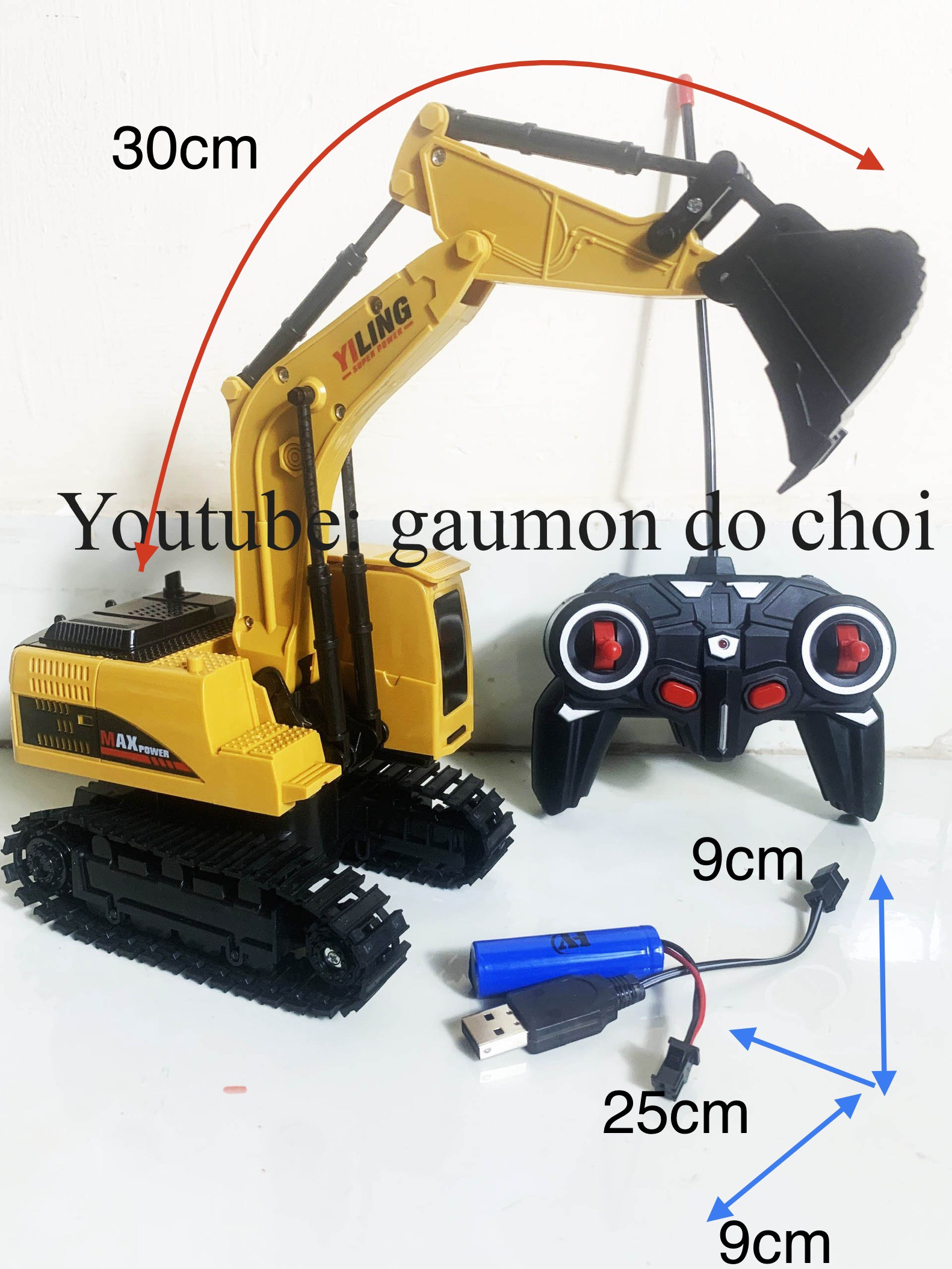 Xe Máy Xúc xe cẩu xe trộn, xe công trình điều khiển từ xa