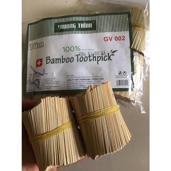 1 Bó tăm xỉa răng bằng cật cây giang 80g an toàn tiện lợi