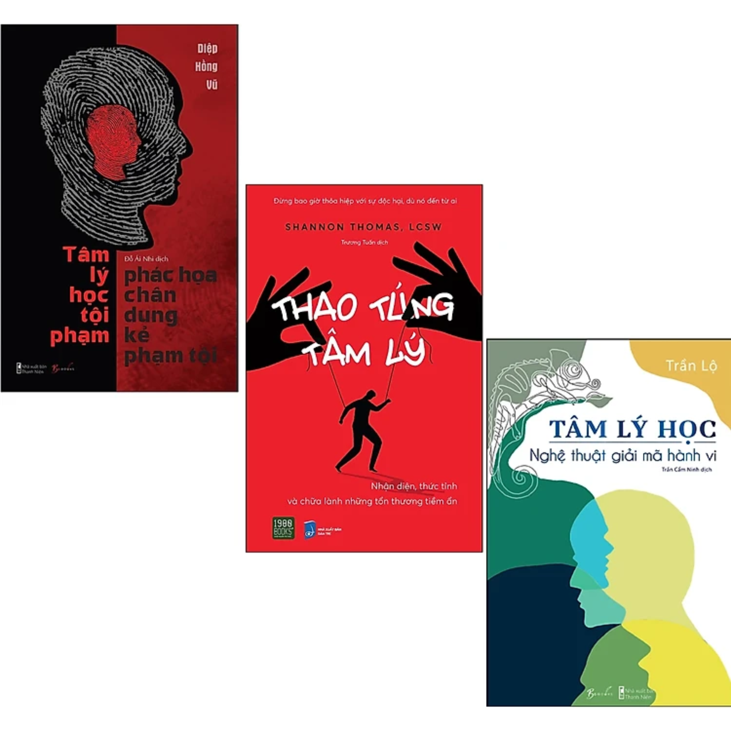 Combo 3Q: Thao Túng Tâm Lý + Tâm Lý Học - Phác Họa Chân Dung Kẻ Phạm Tội + Tâm Lý Học - Nghệ Thuật Giải Mã Hành Vi