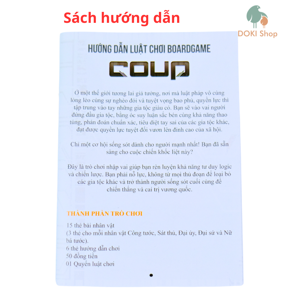 Bài Coup Việt Hóa giá rẻ, tặng 3 thẻ Thanh Tra và bọc bài