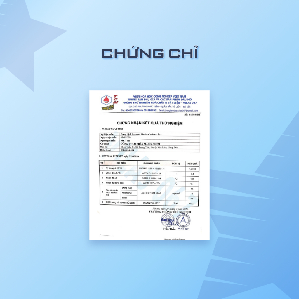 [Thùng] Dung dịch làm mát ô tô, xe máy, động cơ Madin Coolant Lite 37,5% Mono Ethylen Glycol