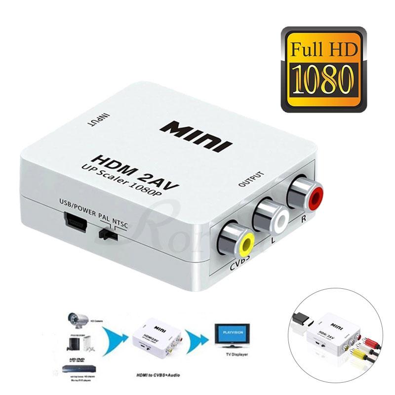 Bộ Chuyển Đổi HDMI Sang AV HD Video HD Sang RCA AV/CVSB L/R Video 1080P Hỗ Trợ NTSC PAL