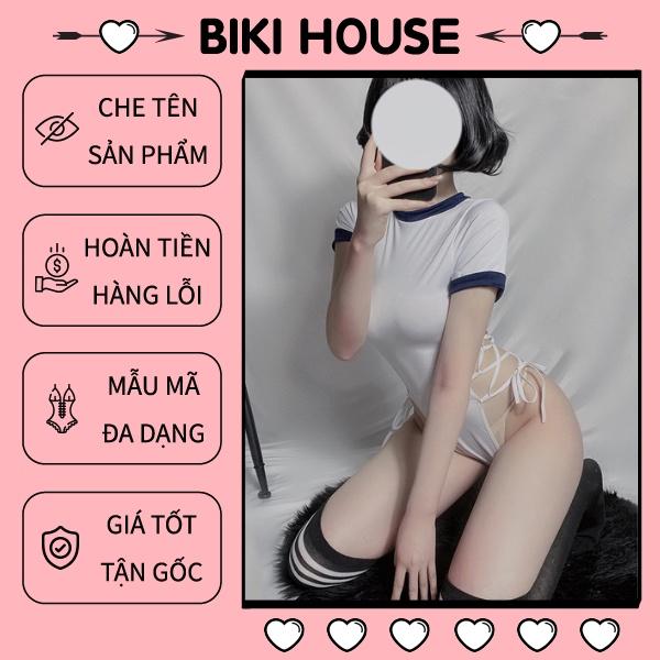 Bodysuit đan dây hông dáng học sinh sexy gợi cảm set cosplay nữ sinh buộc dây eo đáng yêu BIKI HOUSE N761 - Ship Hỏa Tốc