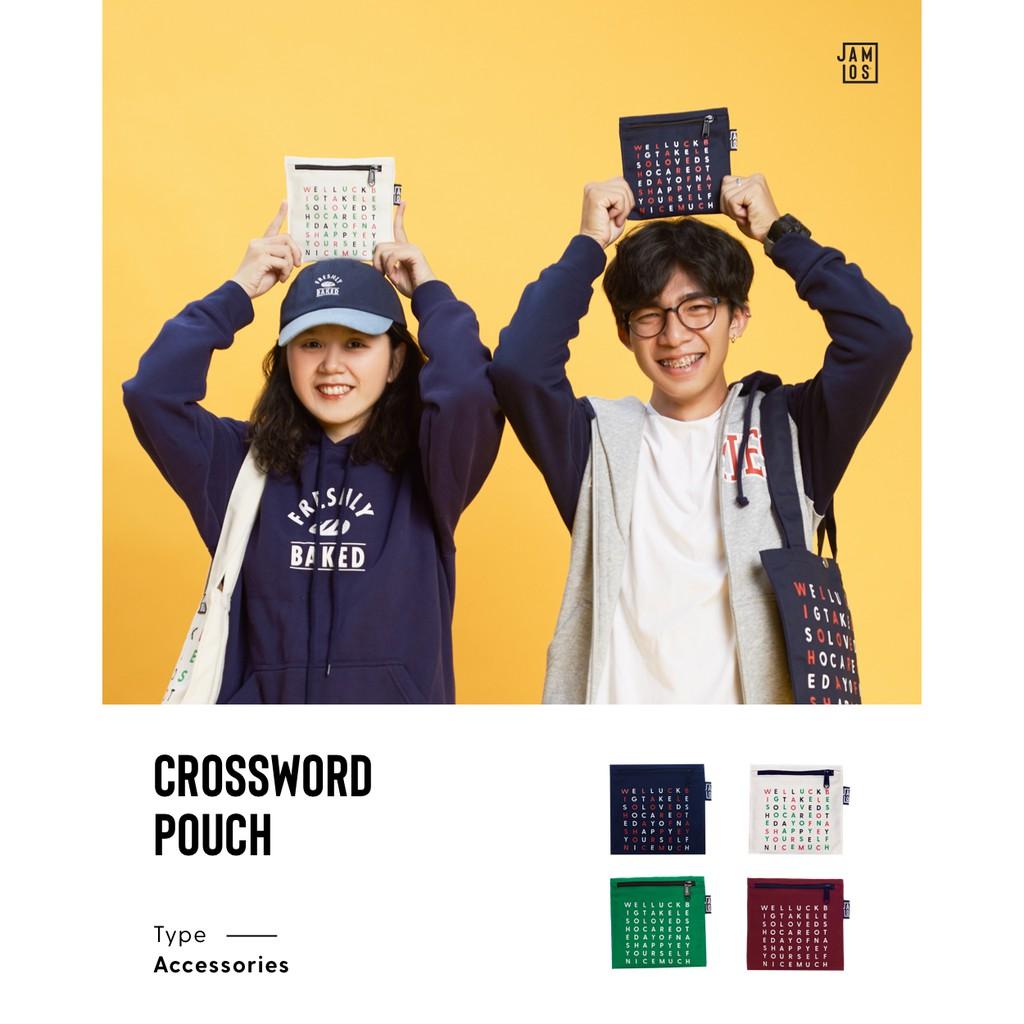 Bóp ví nhỏ gọn vải canvas in ô chữ làm quà tặng Crossword Pouch JAMLOS