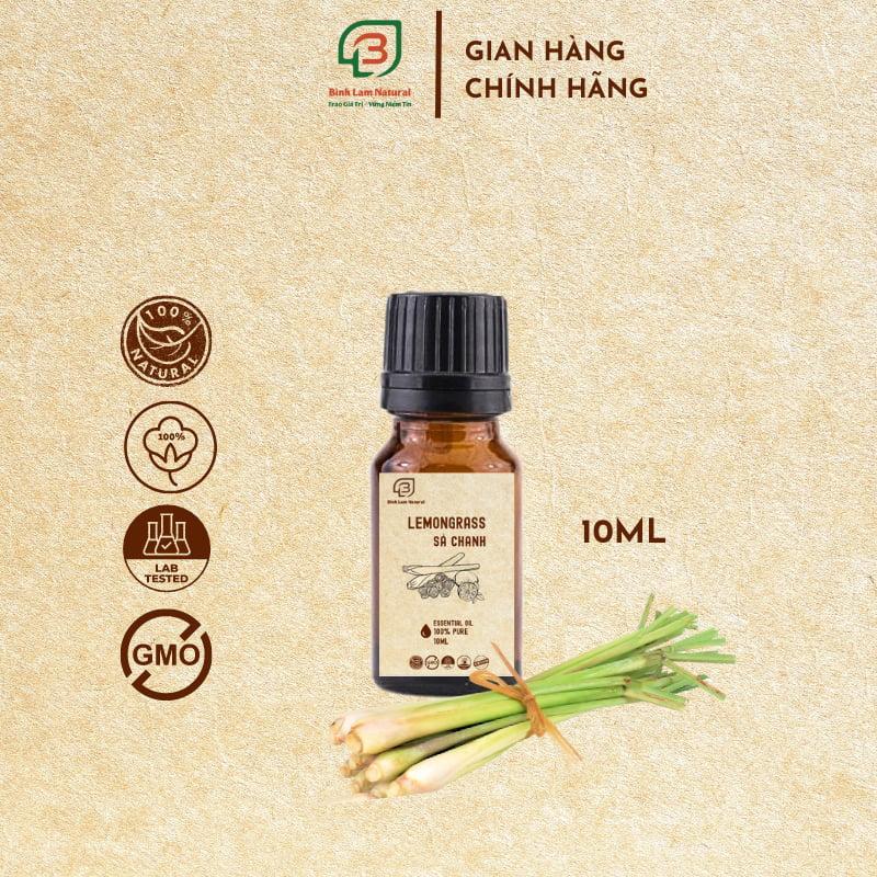 Tinh dầu sả chanh nguyên chất giải cảm, thơm phòng, kháng khuẩn, đuổi muỗi Bình Lam Natural 10ml