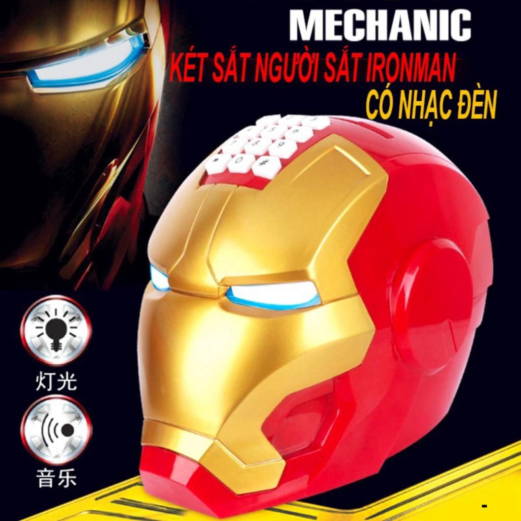 Két Đựng Tiền Mini - Két sắt Thông Minh Hình Siêu Anh Hùng Iron Man big size