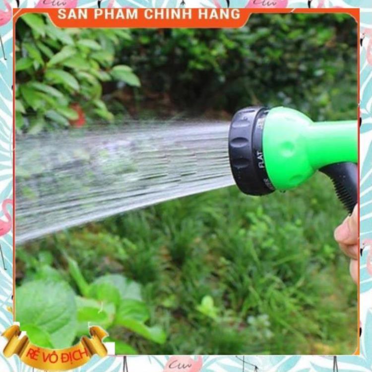 Vòi xịt rửa xe,Vòi phun nước tưới cây tăng áp thông minh 8 chế độ 815621 (cút đồng,nối đồng - dây xanh)