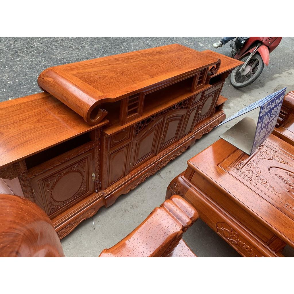 Kệ tivi hàm ếch gỗ hương đá vip khuân 4 ván 2