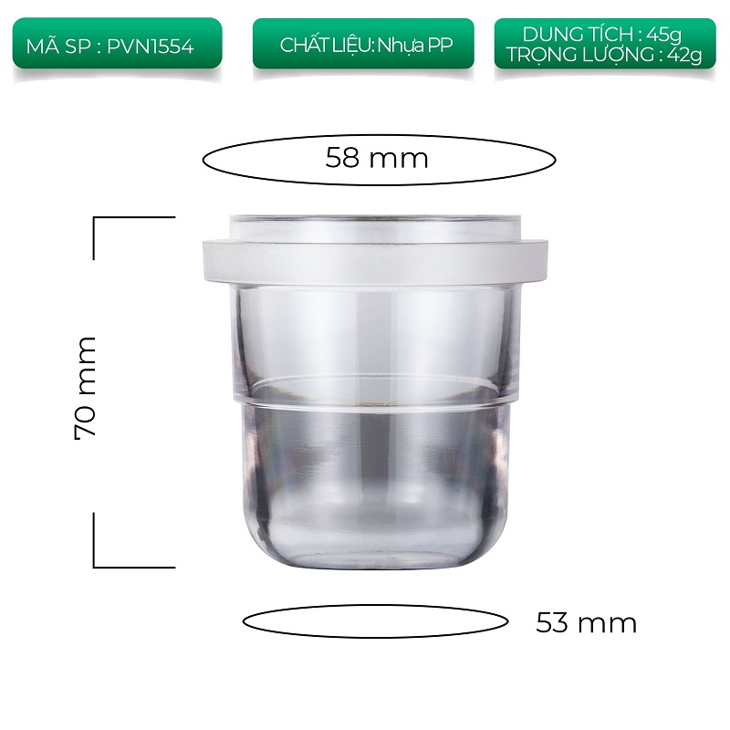 Ly dosing cup nhựa hứng đựng cà phê cho máy xay EK43 và espresso pha máy