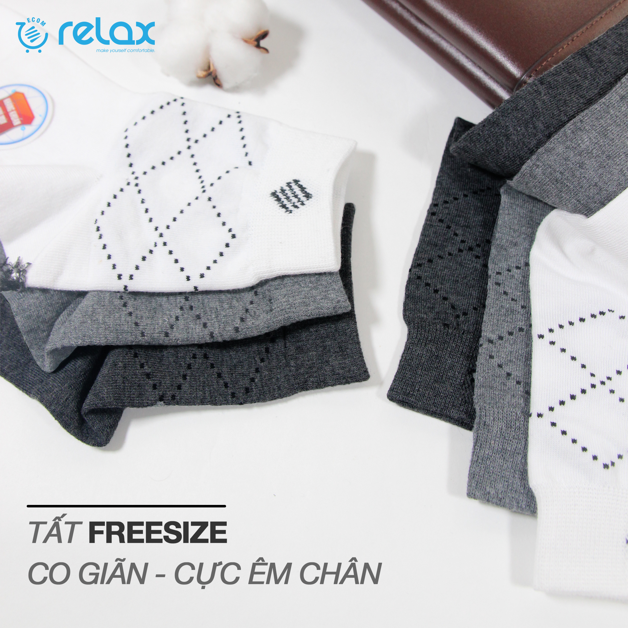 VỚ NAM RELAX RDOV001 CHẤT LIỆU COTTON CO GIÃN