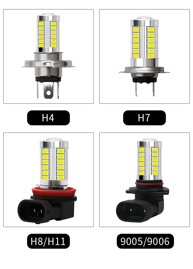 Đèn LED xe chân H4 H7 H8/H11 9005 9006 H5630-33