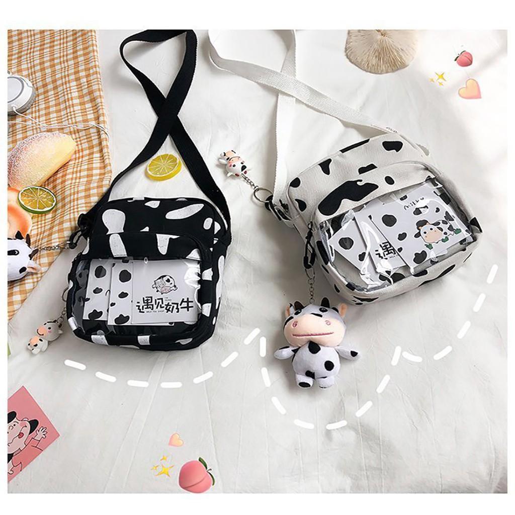 Túi tote vải canvas nữ đeo chéo đẹp đi học cute dễ thương giá rẻ TV51