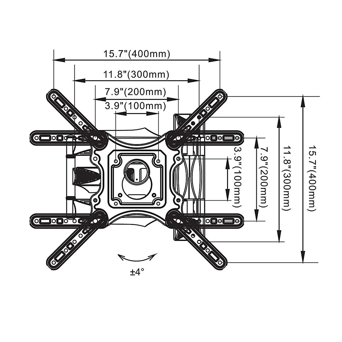 Giá Treo Tivi Đa Năng Góc Xoay 180° - Nhập khẩu | Dùng Cho Tivi 32-55 Inch