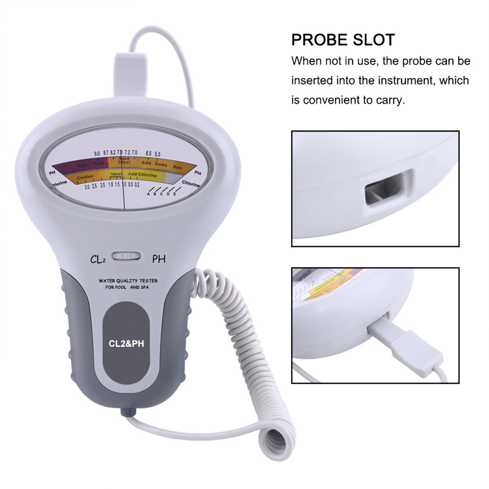 Water Quality Tester 2 in 1 PH and Chlorine Level CL2 Detector for Swimming Pool Spa