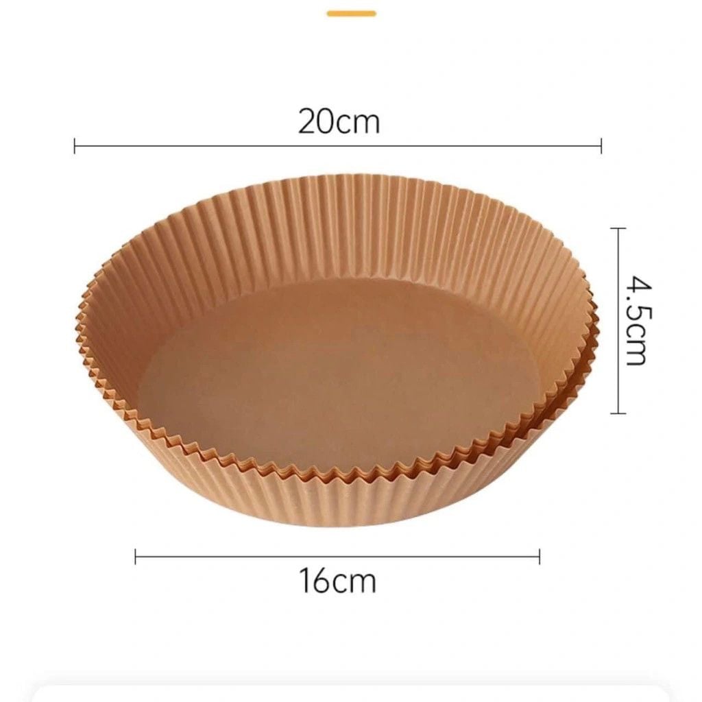 Bộ 120 khay giấy lót chống dính nồi chiên không dầu hình tròn Annapurna 011167-BRO - Hàng chính hãng