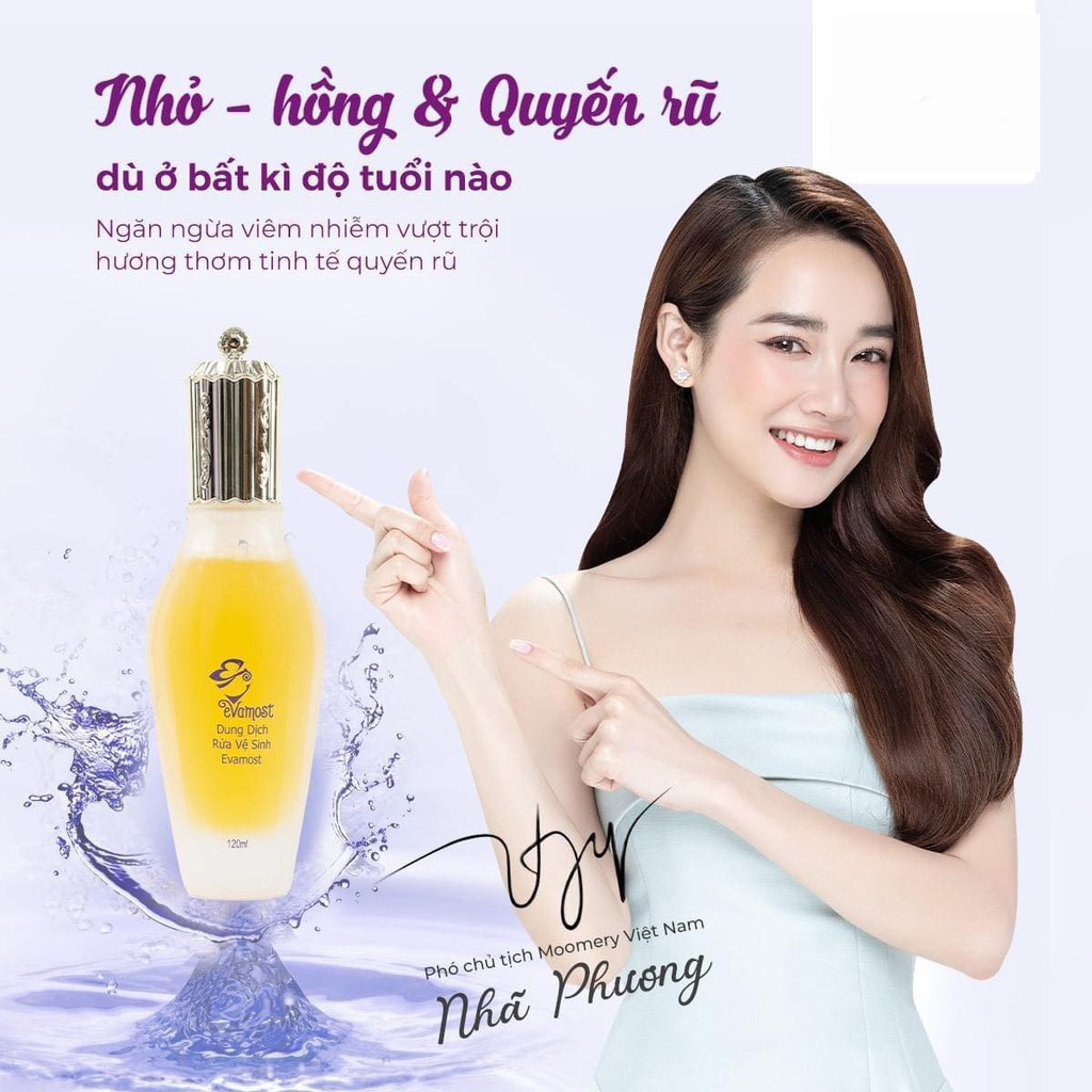 Dung Dịch Rửa Vệ Sinh Evamost Giúp Sạch Khuẩn, Se Khít, Dưỡng Hồng, Thơm Quyến Rũ - Chai 120ml - Chính hãng