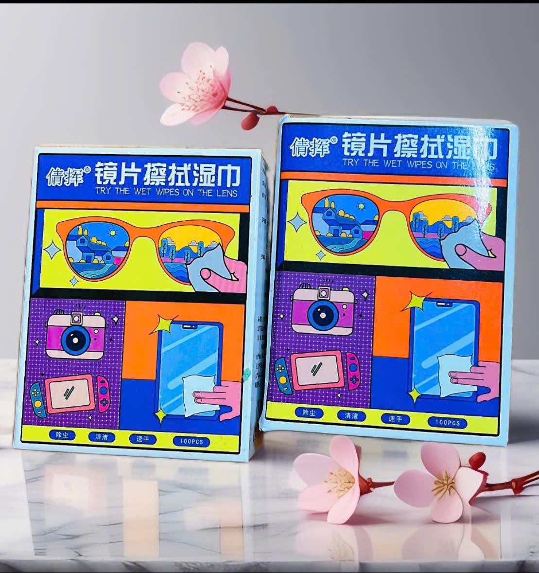 Combo 100 Khăn Lau Mắt Kính Nano- Miếng Giấy Lau Kính Chống Bám Hơi Nước, Lau Sạch Vân Tay Bụi Bẩn- Chính Hãng