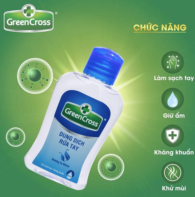 Nước rửa tay Green Cross - Dung tích 100ml