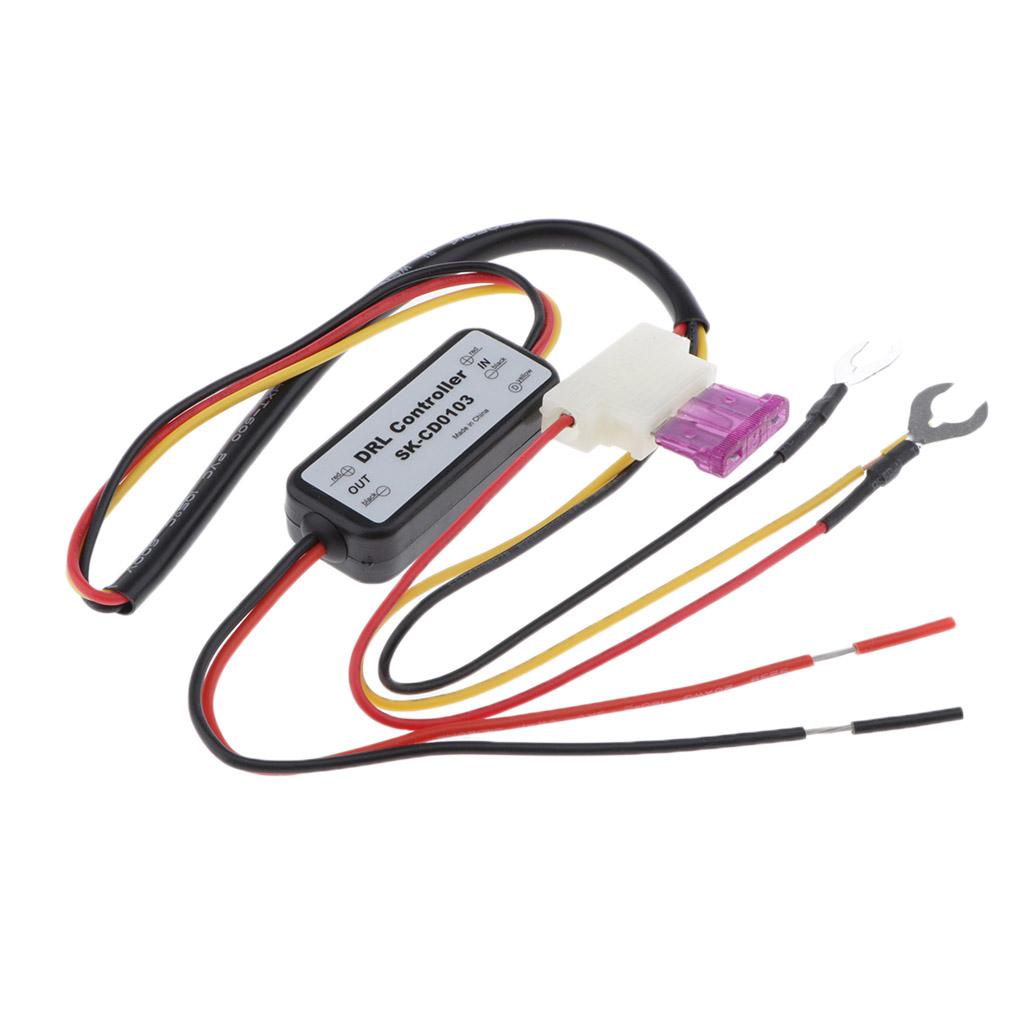 2x Car LED Daytime Running Light Relay Harness On/Off Auto DRL Controller