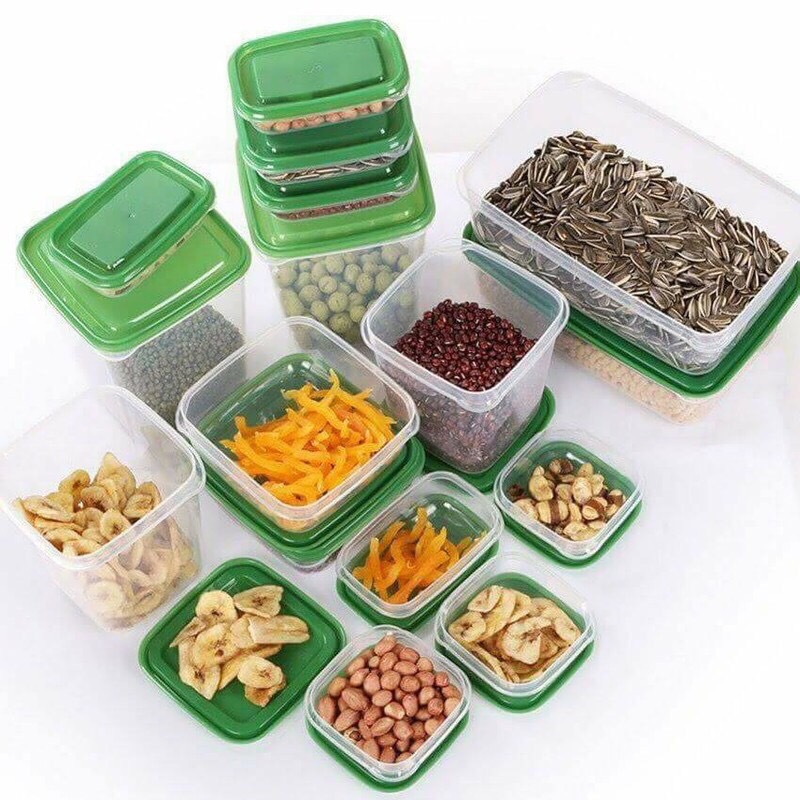 Set 17 hộp nhựa tủ lạnh cao cấp bảo quản đồ ăn