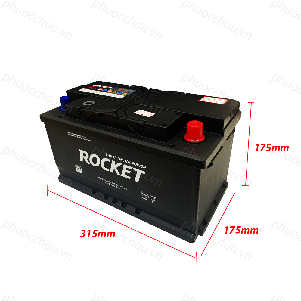 Bình Ắc Quy 12V-80Ah, Ắc Quy ROCKET SMF 58014