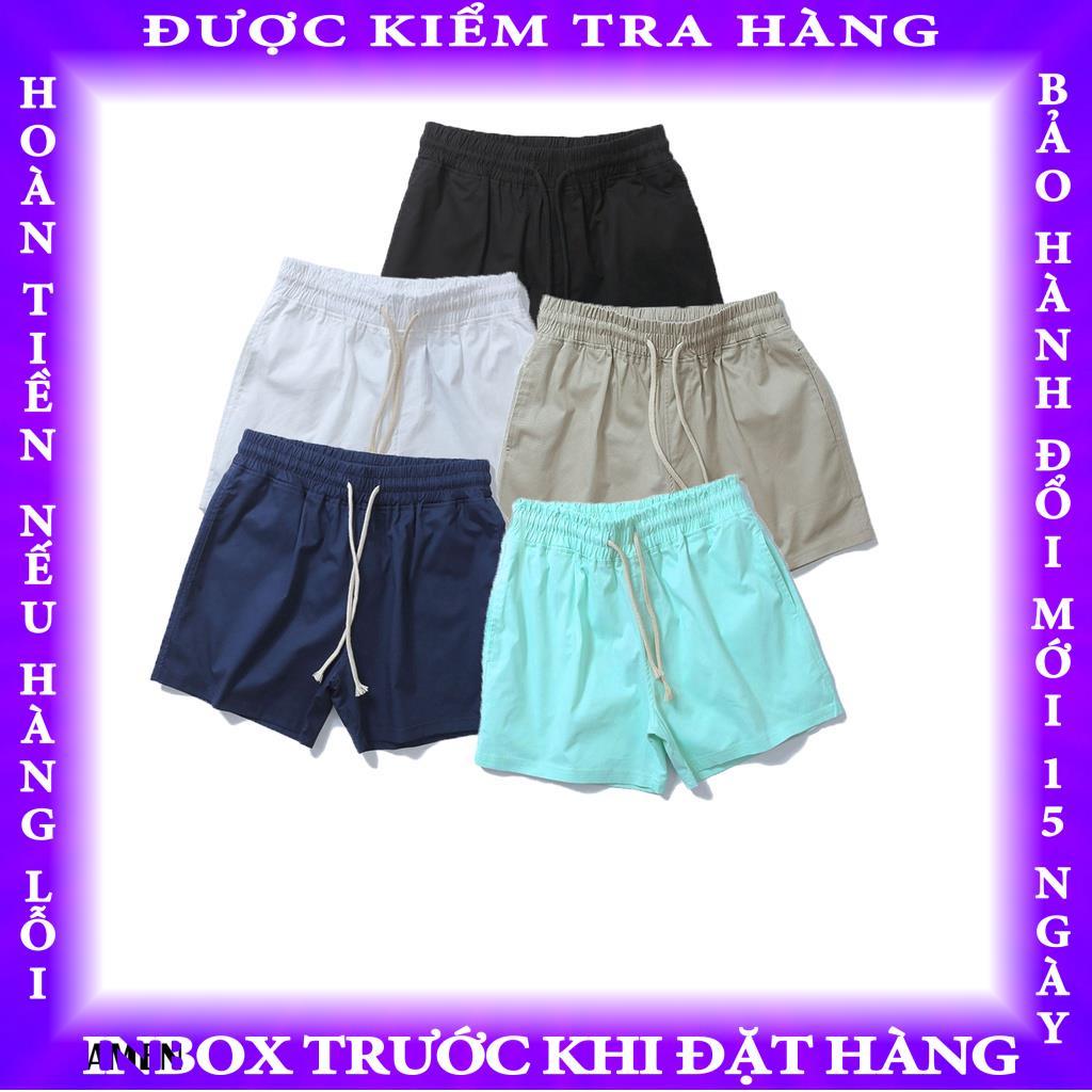 Quần Short Đùi Kaki CARAMEN Form Trên Gối Co Giãn Lưng Thun Thoải Mái trantuan