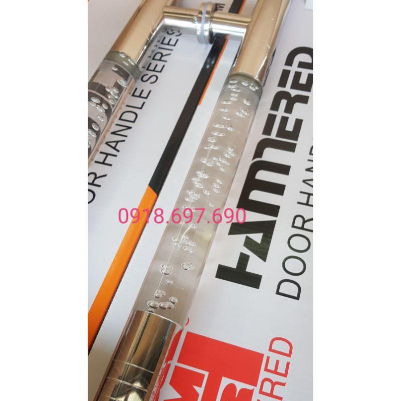 Tay nắm thủy tinh giọt nước cửa kính cường lực