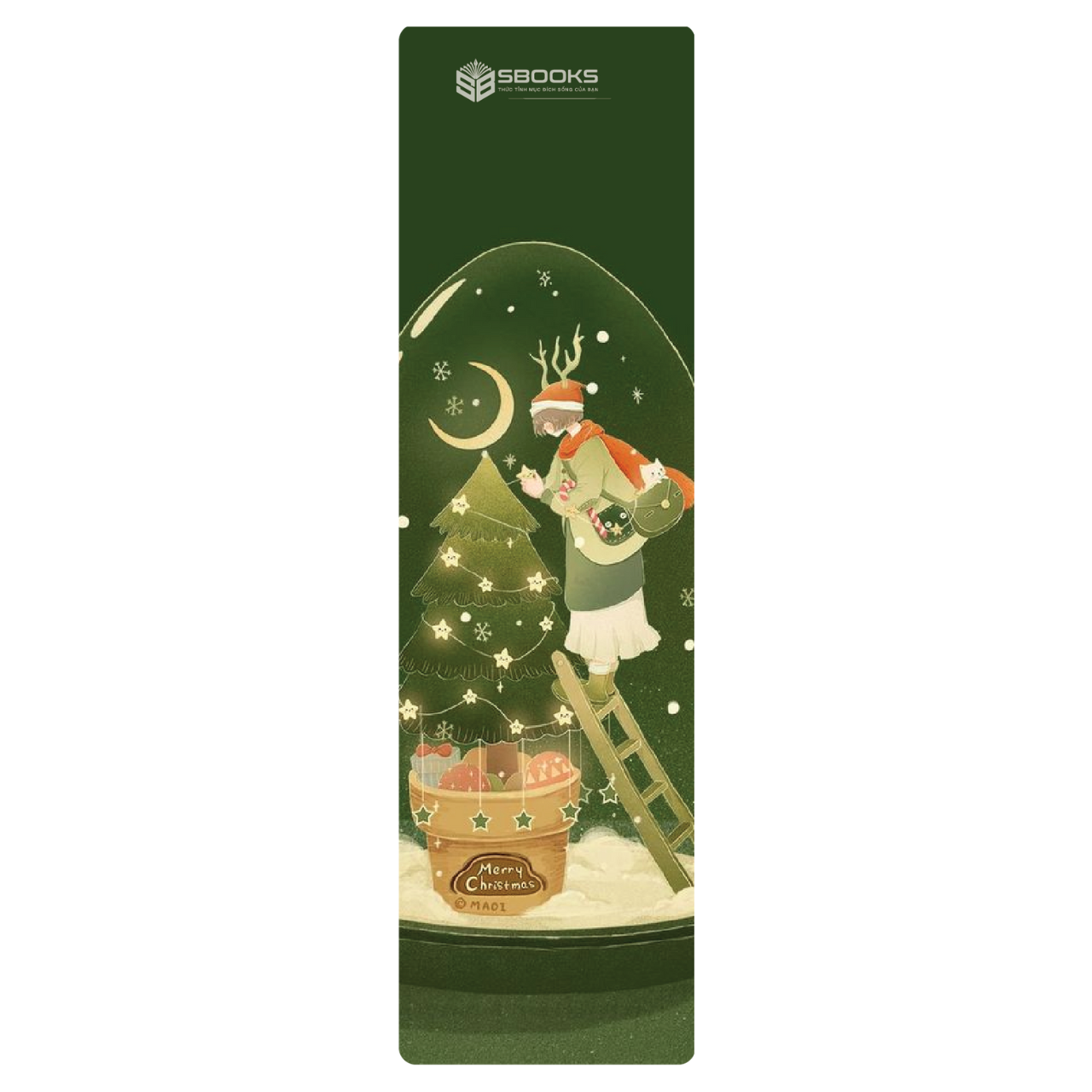 5 Cái Bookmark Kẹp Sách, Dấu Trang Hoạ Tiết Giáng Sinh - SBOOKS