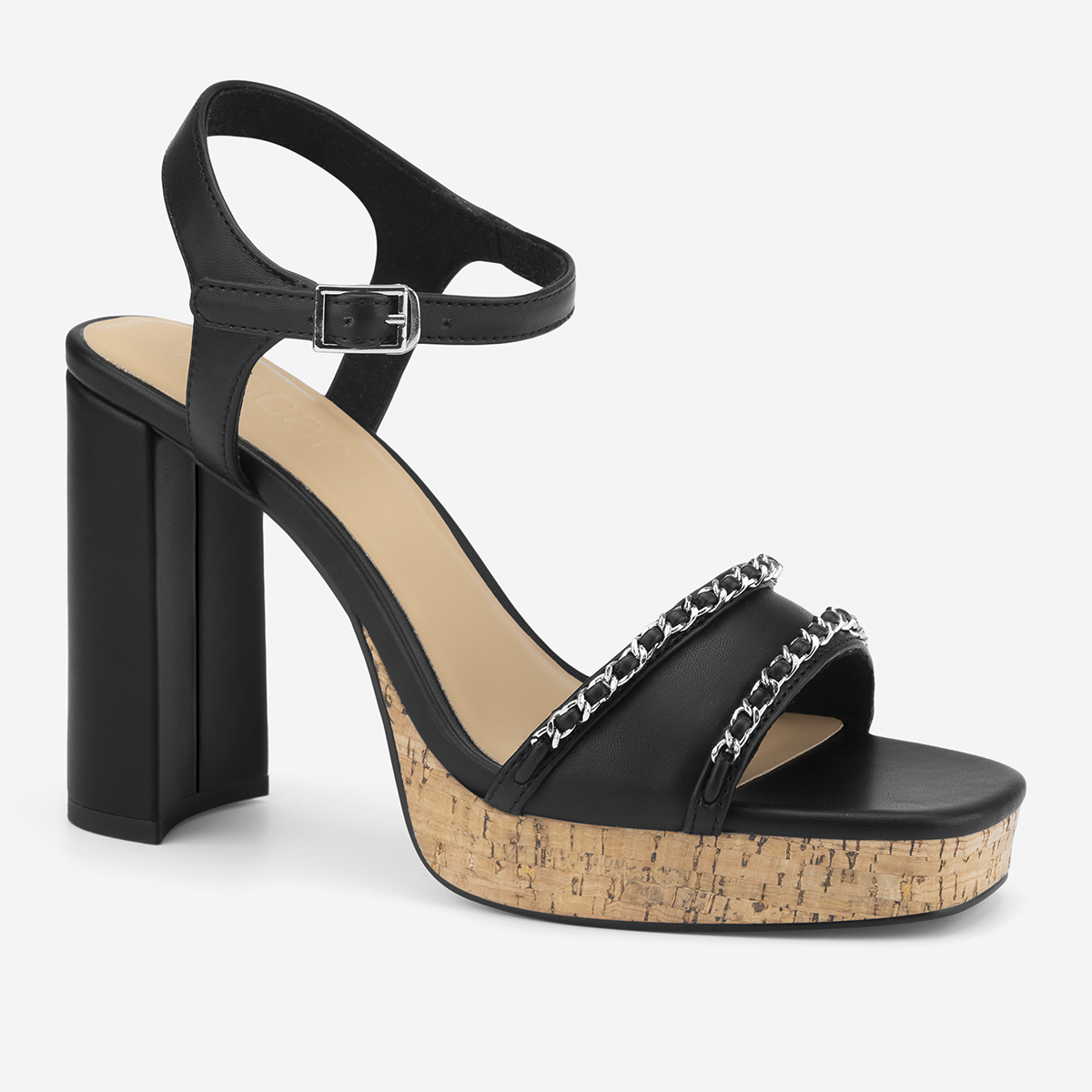 Vascara Giày Sandals Platform Phối Dây Xích - SDN 0814