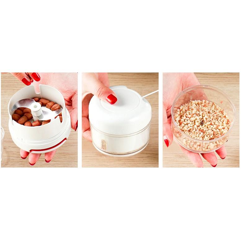 Máy xay tỏi ớt mini đa năng cầm tay siêu tiện, siêu bền - Đồ dùng, dụng cụ nhà bếp, kệ hũ gia vị