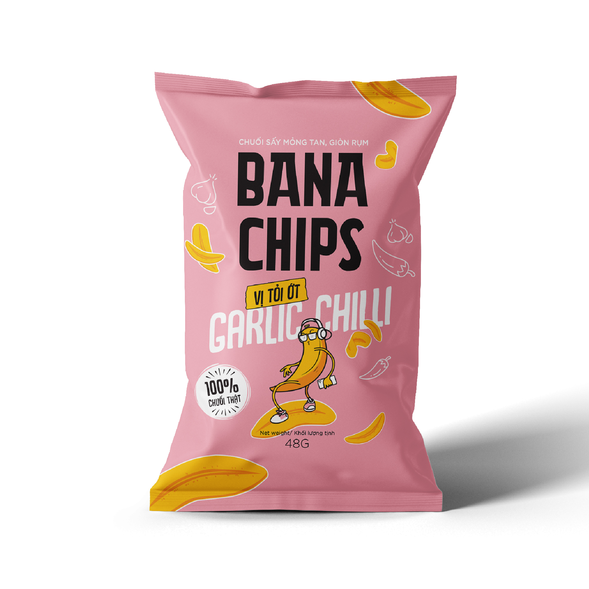 Snack Bana Chips vị Tỏi ớt 48gr