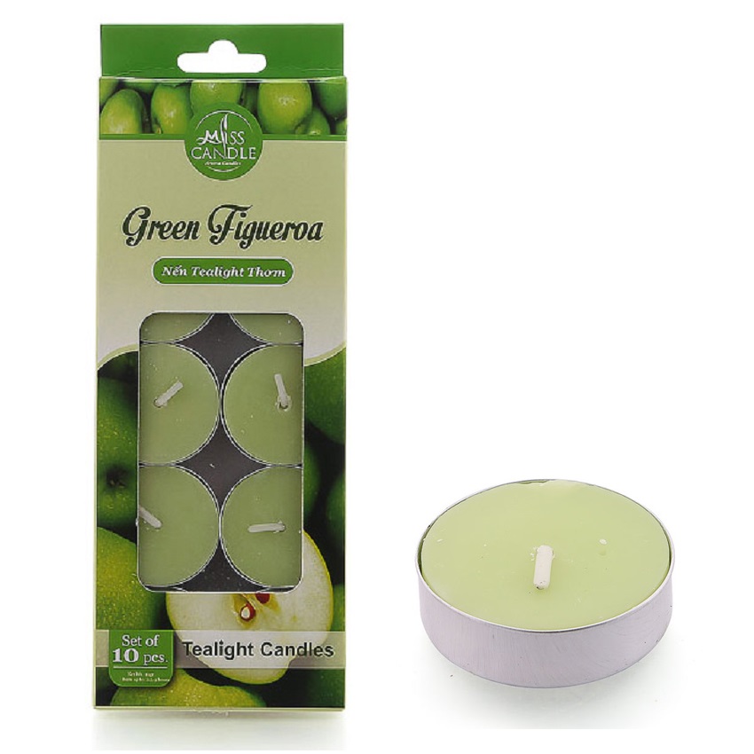 Hộp 10 Nến Thơm Hương Dưa Gang Tây Miss Candle FtraMart NQM0147