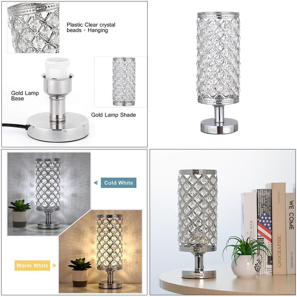 Crystal Table Lamp Bedside Desk Reading Light Bedroom Decoration