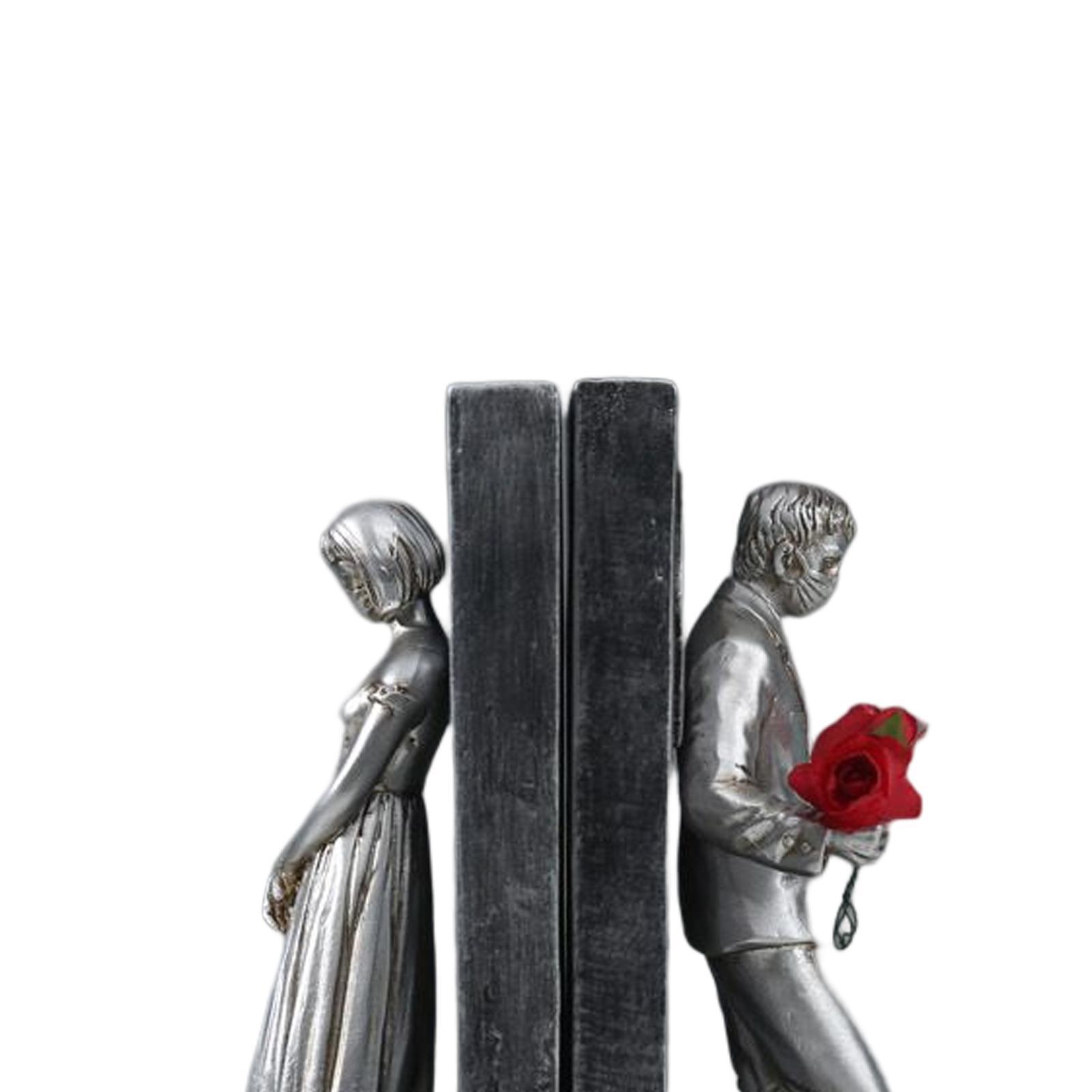Decorative bookends, Heavy Duty Bookend Holder Decor, Resin Figurine Book Ends, Book Stopper for Shelves, Office, Bedroom, Great Gift for Book Lovers