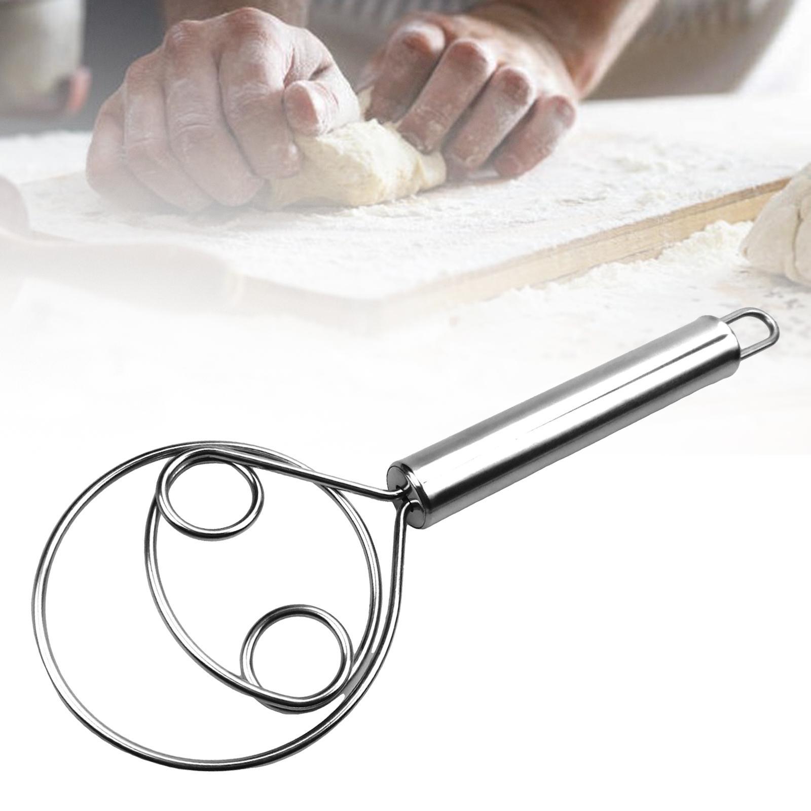 Manual Danish Whisk Bread Mixing Tool Flour Whisk Kitchen Baking Tools Traditional Dutch Whisk Baking Accessories for Biscuits Cake Pastry