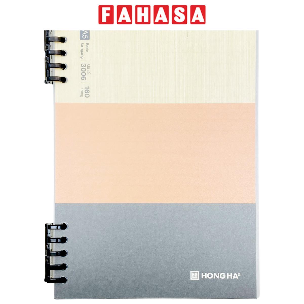 Sổ Lò Xo Bìa Nhựa Basic A5 - 160 Trang 80gsm - Hồng Hà 6744 - Mẫu 3