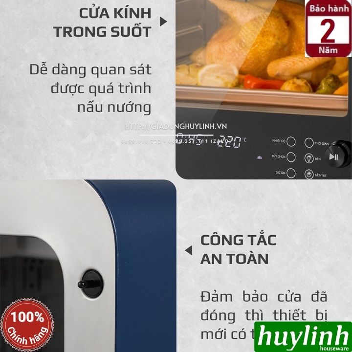 Nồi chiên không dầu hấp hơi nước Olivo SF18 - Dung tích 18 lít - 50 Menu - Hàng chính hãng