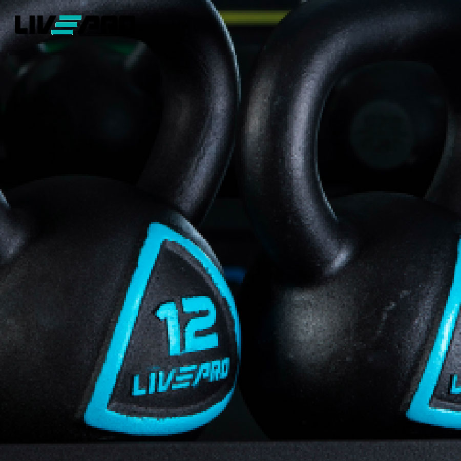 Tạ ấm, tạ chuông tập squat mông đùi Các Loại 8KG Livepro Chính Hãng KETTLEBELL