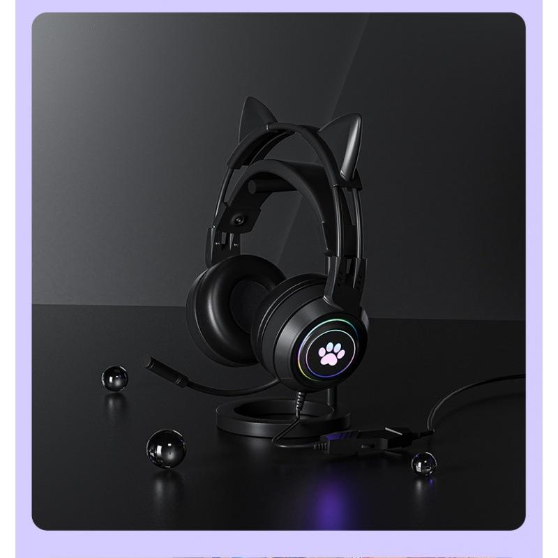 Ưu đãi đặc biệt mới tai nghe máy tính đeo đầu tai mèo tai nghe máy tính cuộc gọi đẳng cấp mạng tai nghe trò chơi trực tiếp