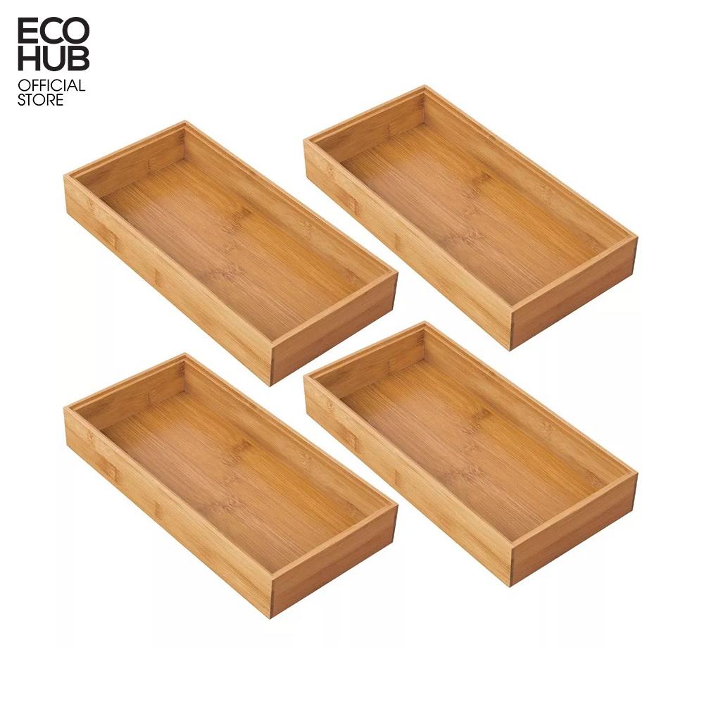 Khay tre ECOHUB để đồ 38x15x5cm E00312