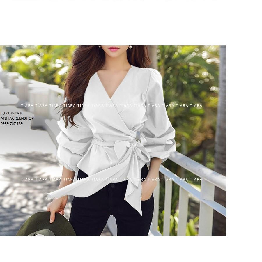 Q1210620 ÁO KIỂU NỮ PHỐI NƠ