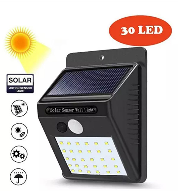 Đèn led chiếu sáng chống nước năng lượng mặt trời 30 LED