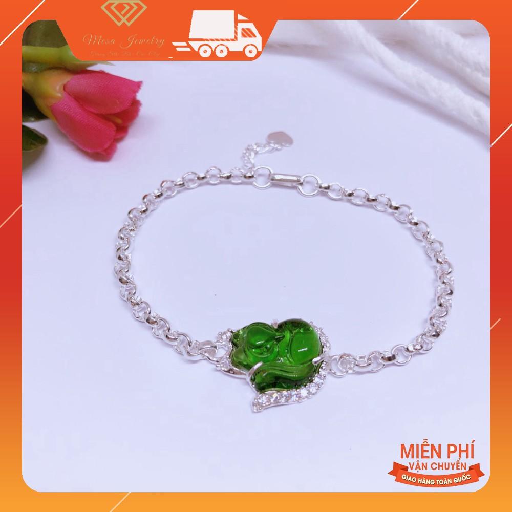 Lắc tay hồ ly dây xích bạc ta
