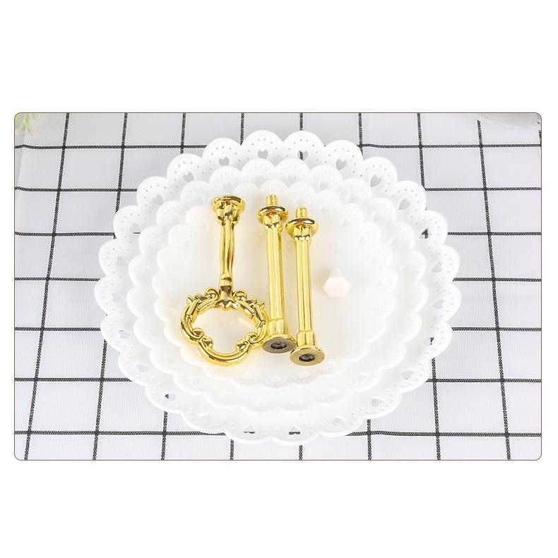 Khay Kệ Đựng Trái Cây Đựng Bánh 3 Tầng Hình Tròn Sang Trọng Có Thể Tháo Rời