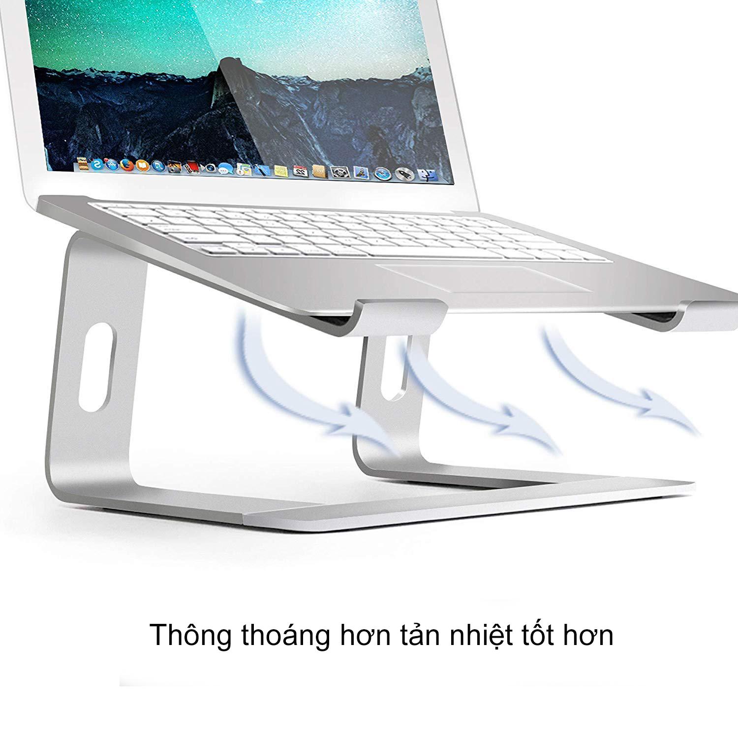 Giá Đỡ Máy Tính Laptop Macbook Hợp Kim Nhôm Cao Cấp Giúp Tản Nhiệt Có Thể Tháo Rời Hàng Chính Hãng Tamayoko - Bạc